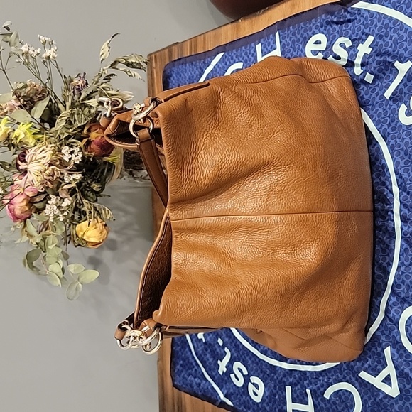 COACH F35723 Phoebe Camel Pebbled Leather Shoulder Handbag - Picture 2 of 13